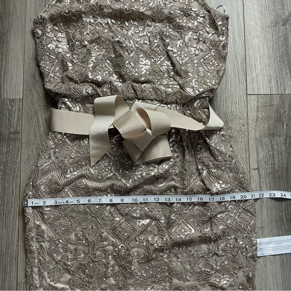 TADASHI SHOJI  Chini Blouson‎ Sequin Dress  BMN918M Womens size 14 New - Picture 9 of 13